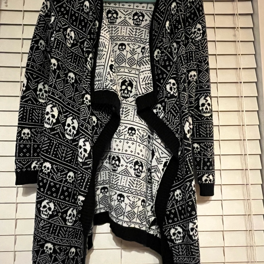 Black and White Skull Cardigan